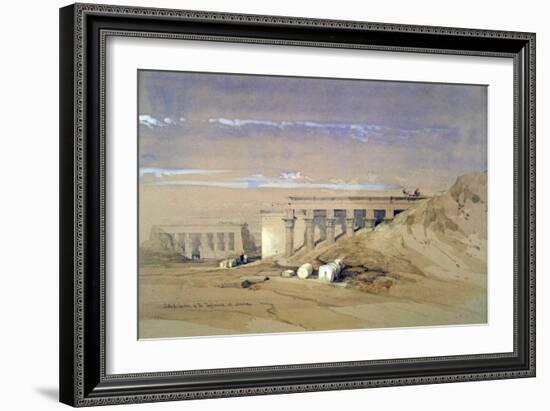 Lateral View of the Temple Called Typhonaeum at Dendera, Egypt, 19th Century-David Roberts-Framed Giclee Print