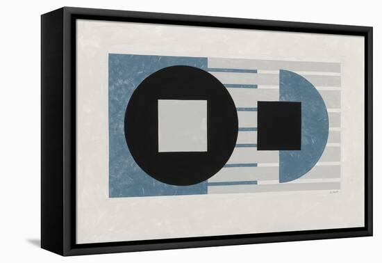 Laterally Speaking Blue-Mike Schick-Framed Stretched Canvas