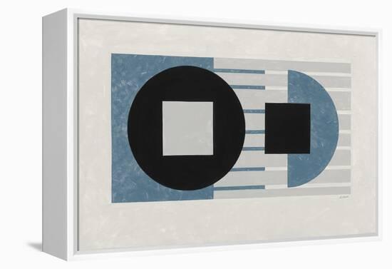 Laterally Speaking Blue-Mike Schick-Framed Stretched Canvas