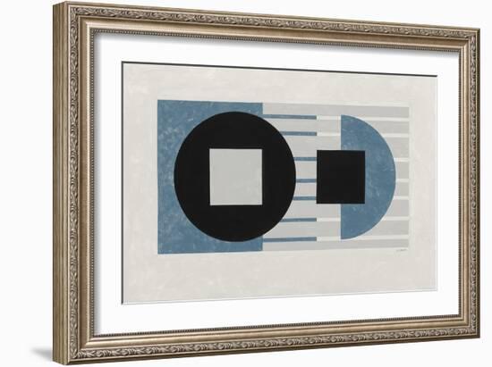 Laterally Speaking Blue-Mike Schick-Framed Art Print