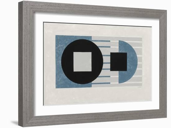 Laterally Speaking Blue-Mike Schick-Framed Art Print