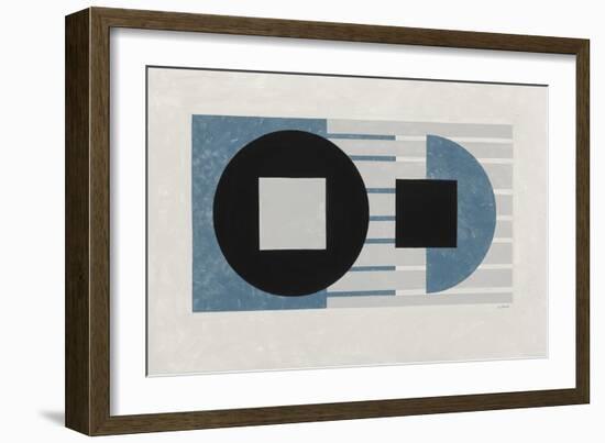 Laterally Speaking Blue-Mike Schick-Framed Art Print