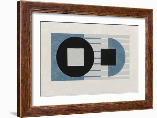 Laterally Speaking Blue-Mike Schick-Framed Art Print