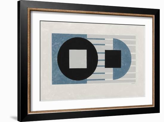 Laterally Speaking Blue-Mike Schick-Framed Art Print