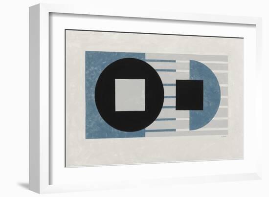 Laterally Speaking Blue-Mike Schick-Framed Art Print