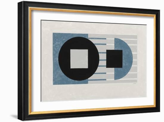 Laterally Speaking Blue-Mike Schick-Framed Art Print