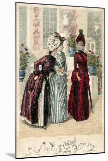 Latest Paris Fashions 1888-Adolf Sandoz-Mounted Art Print