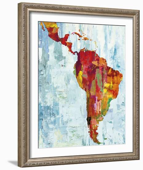 Latin America Map-Paul Duncan-Framed Giclee Print