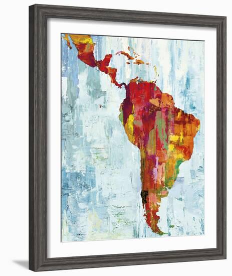 Latin America Map-Paul Duncan-Framed Giclee Print