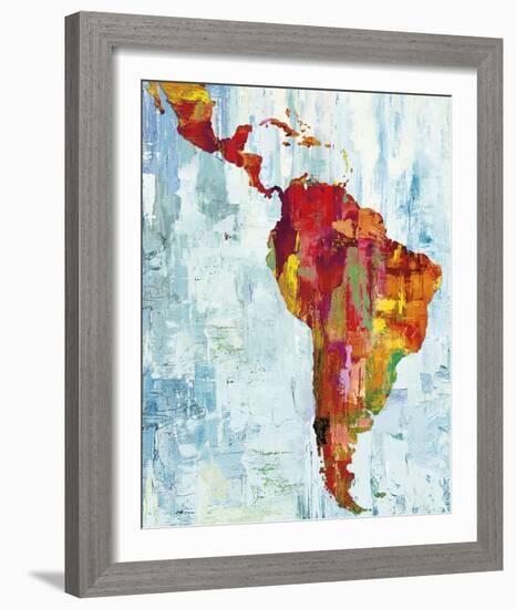 Latin America Map-Paul Duncan-Framed Giclee Print