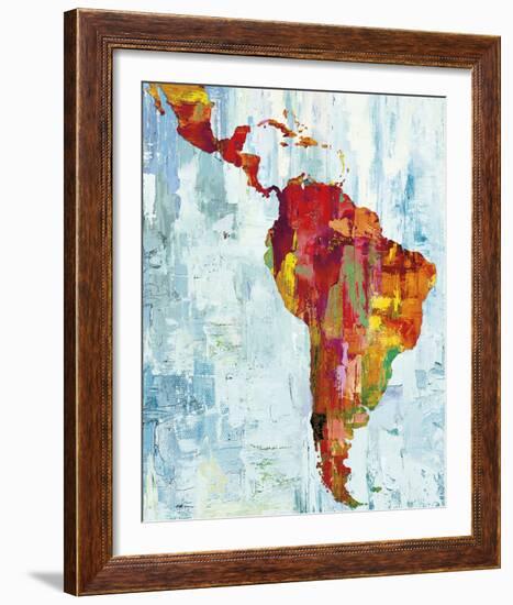 Latin America Map-Paul Duncan-Framed Giclee Print