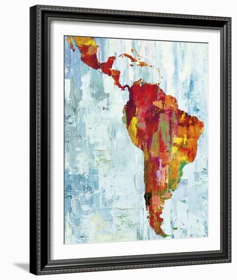 Latin America Map-Paul Duncan-Framed Giclee Print