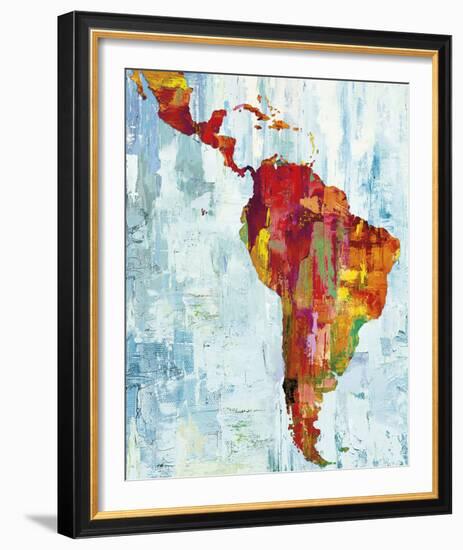 Latin America Map-Paul Duncan-Framed Giclee Print