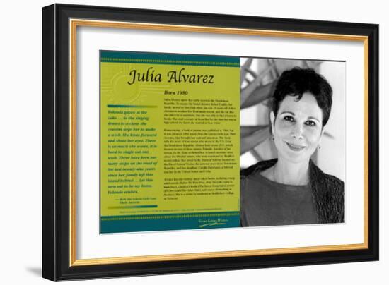 Latino Writers - Julia Alvarez-null-Framed Art Print