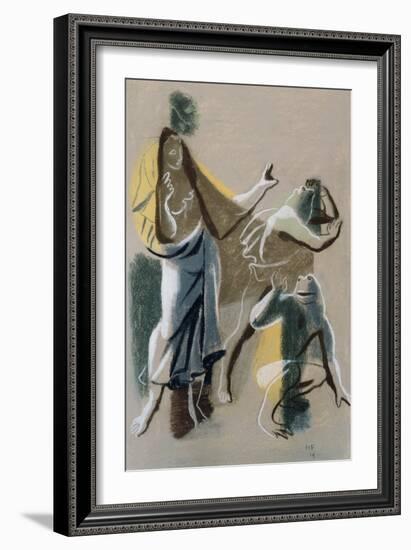 Latona and the Frogs, 1934-Hans Feibusch-Framed Giclee Print