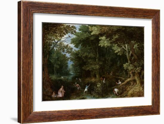 Latona and the Lycian Peasants-Jan Brueghel-Framed Art Print