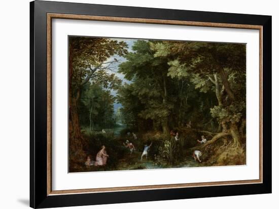 Latona and the Lycian Peasants-Jan Brueghel-Framed Art Print