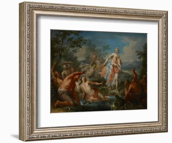 Latona Turning the Lycian Peasants into Frogs, C.1730-Johann Georg Platzer-Framed Giclee Print