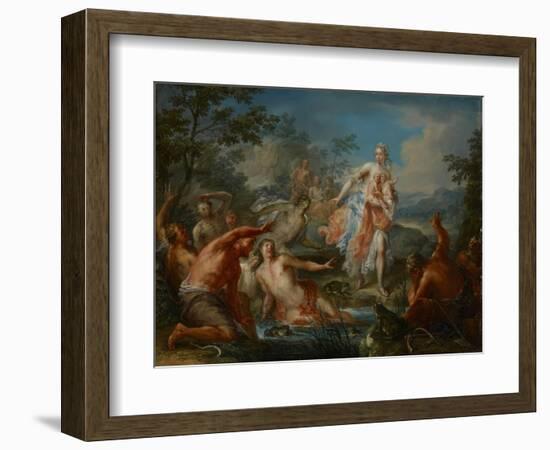 Latona Turning the Lycian Peasants into Frogs, C.1730-Johann Georg Platzer-Framed Giclee Print