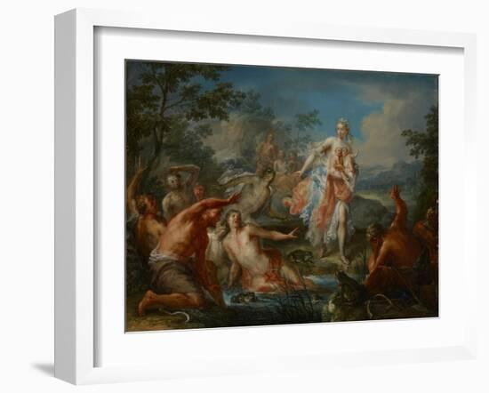 Latona Turning the Lycian Peasants into Frogs, C.1730-Johann Georg Platzer-Framed Giclee Print