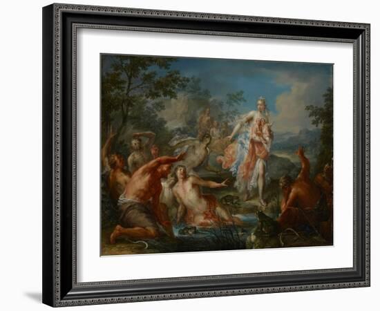 Latona Turning the Lycian Peasants into Frogs, C.1730-Johann Georg Platzer-Framed Giclee Print