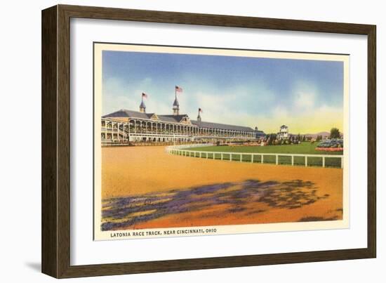 Latonia Race Track, Cincinnati, Ohio-null-Framed Art Print