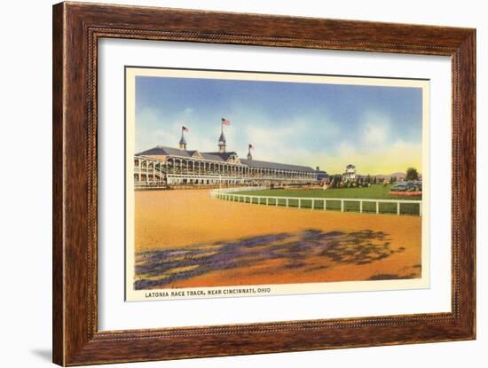 Latonia Race Track, Cincinnati, Ohio-null-Framed Art Print