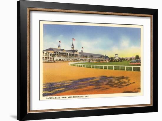 Latonia Race Track, Cincinnati, Ohio-null-Framed Art Print