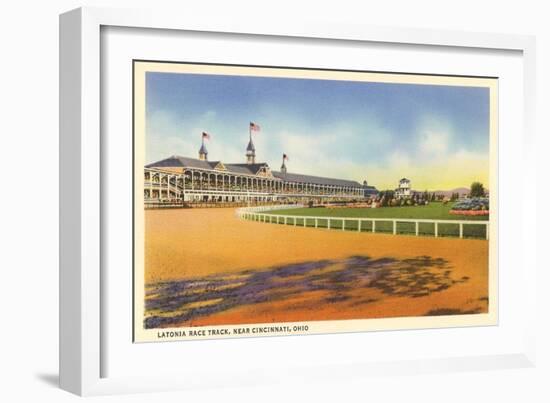 Latonia Race Track, Cincinnati, Ohio-null-Framed Art Print