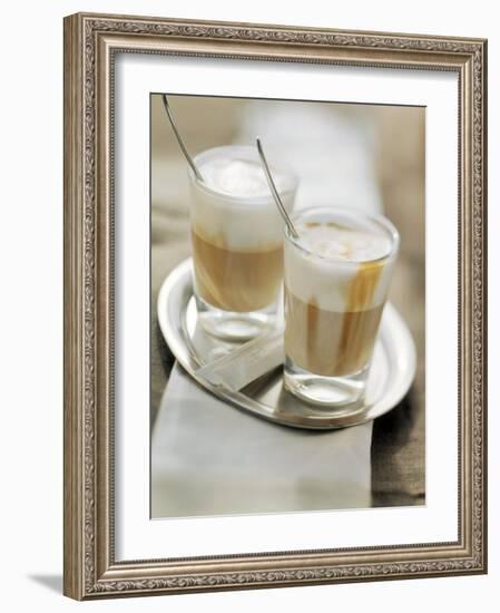 Latte Macchiato on a Tray-null-Framed Photographic Print