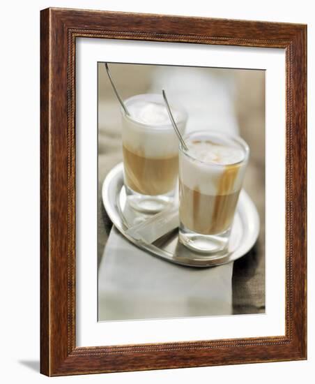 Latte Macchiato on a Tray-null-Framed Photographic Print