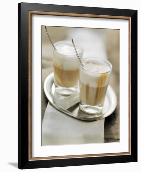 Latte Macchiato on a Tray-null-Framed Photographic Print