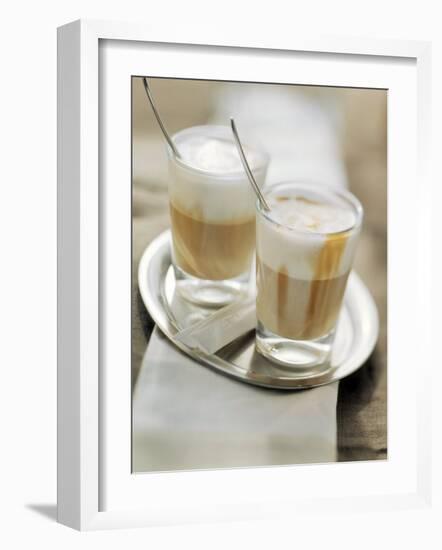 Latte Macchiato on a Tray-null-Framed Photographic Print