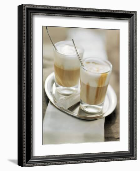 Latte Macchiato on a Tray-null-Framed Photographic Print