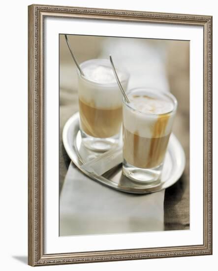 Latte Macchiato on a Tray-null-Framed Photographic Print