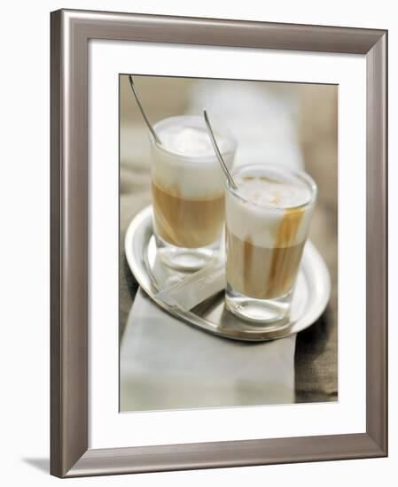 Latte Macchiato on a Tray-null-Framed Photographic Print