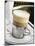 Latte Macchiato on Table in Cafe-null-Mounted Photographic Print