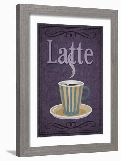 Latte Sign-Lantern Press-Framed Art Print