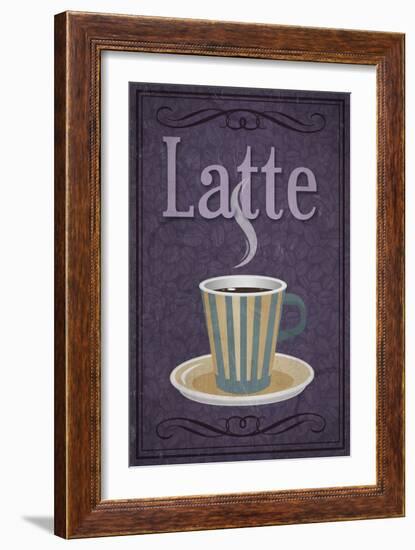 Latte Sign-Lantern Press-Framed Art Print