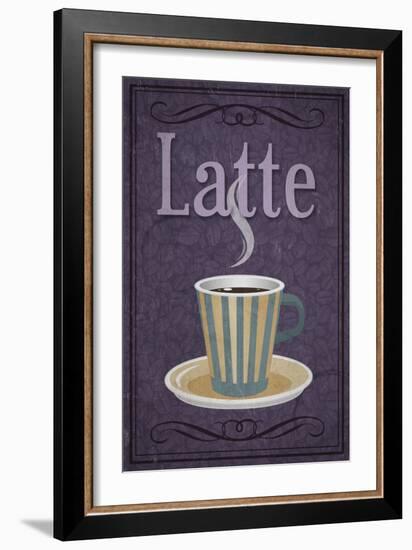 Latte Sign-Lantern Press-Framed Art Print