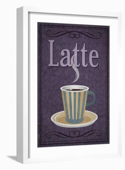 Latte Sign-Lantern Press-Framed Art Print