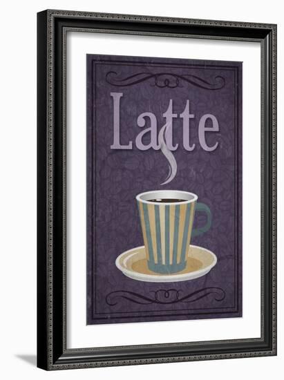 Latte Sign-Lantern Press-Framed Art Print