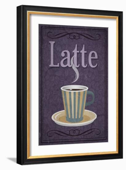 Latte Sign-Lantern Press-Framed Art Print