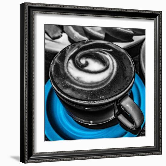 Latte Swirl Blue-Heidi Bannon-Framed Photo