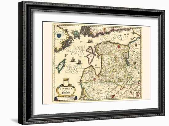 Latvia And Estonia-Willem Janszoon Blaeu-Framed Art Print