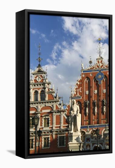 Latvia, Hanseatic Town Riga, House of the Blackheads, Saint Roland-Catharina Lux-Framed Premier Image Canvas
