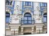 Latvia, Riga, Art Nouveau District, Strelnieku Iela Street, Stockholm School of Economics-Walter Bibikow-Mounted Photographic Print