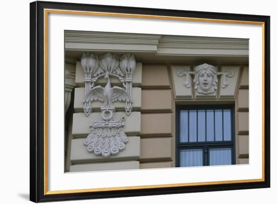 Latvia, Riga, Historic Centre, Building Exterior Detail-null-Framed Giclee Print