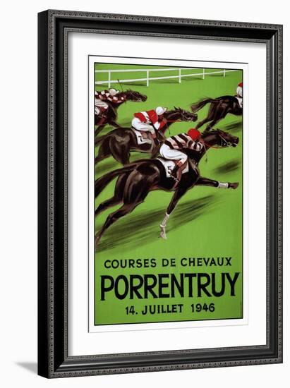 Laubi Hugo Courses Chevaux Porrentruy Year 1946-Vintage Lavoie-Framed Giclee Print