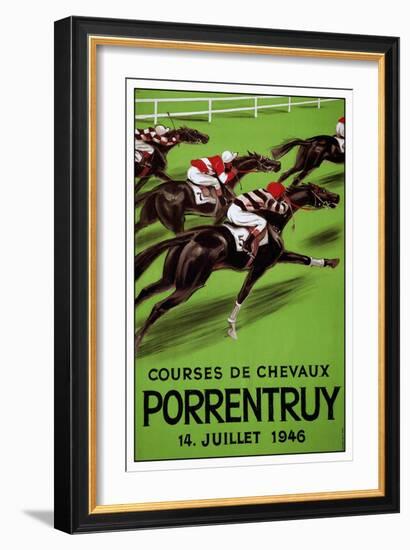 Laubi Hugo Courses Chevaux Porrentruy Year 1946-Vintage Lavoie-Framed Giclee Print